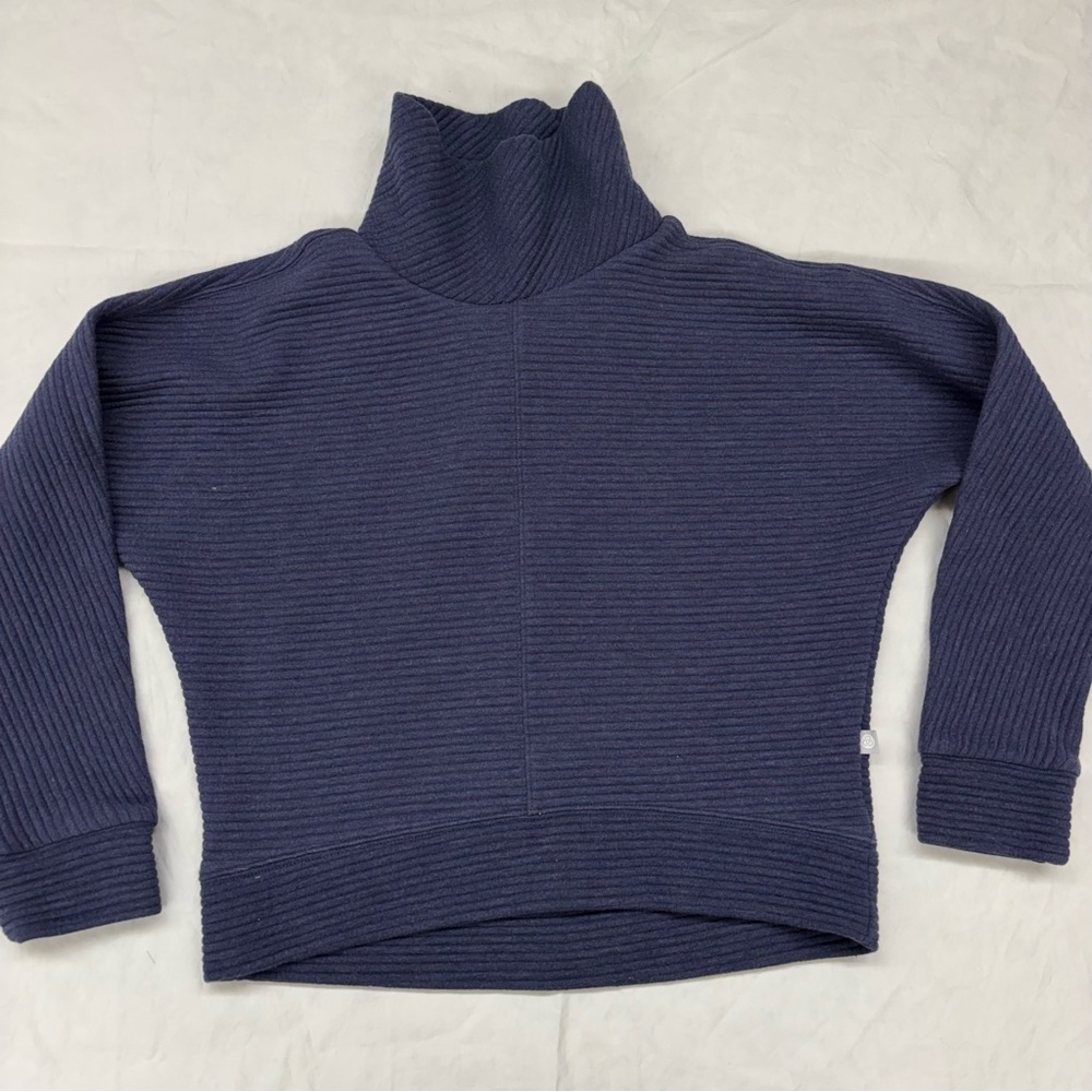 Zella Girl Carey ribbed funnel neck pullover